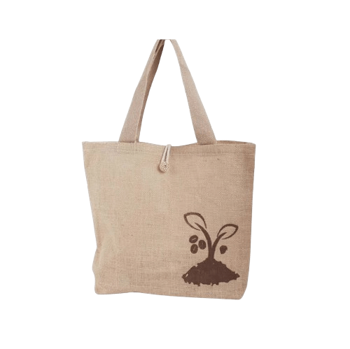 JUTE BIG HAND BAG SCREEN PRINTING (NATURAL)